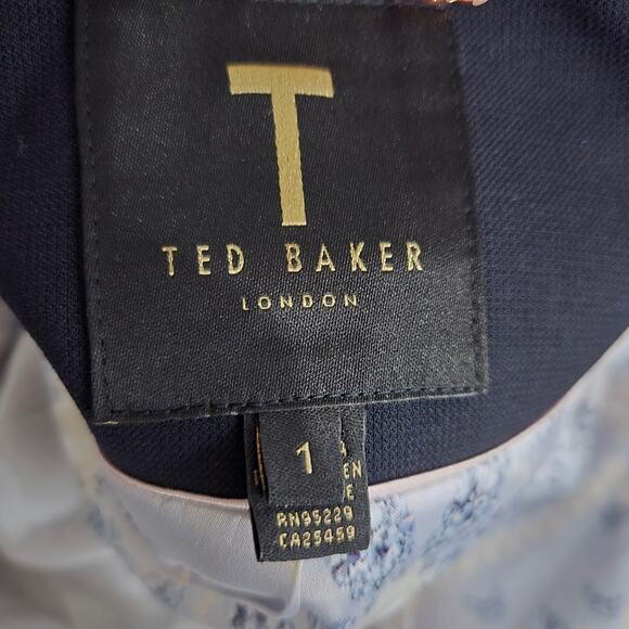 Ted Baker Cerisa Pant Suit Set Navy Blue Blazer Virgin Wool Power Career Work 4 - Picture 13 of 16